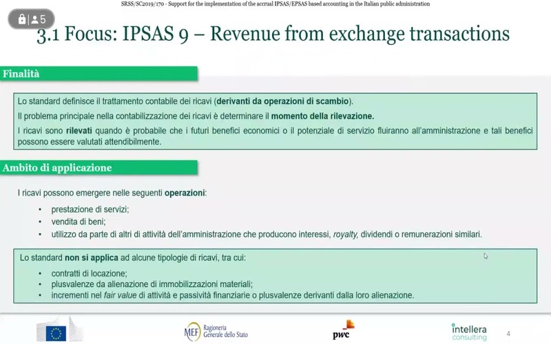 avvia video: Seminari Specialistici della RGS: Introduzione agli IPSAS – IPSAS 9, IPSAS 23 e IPSAS 31